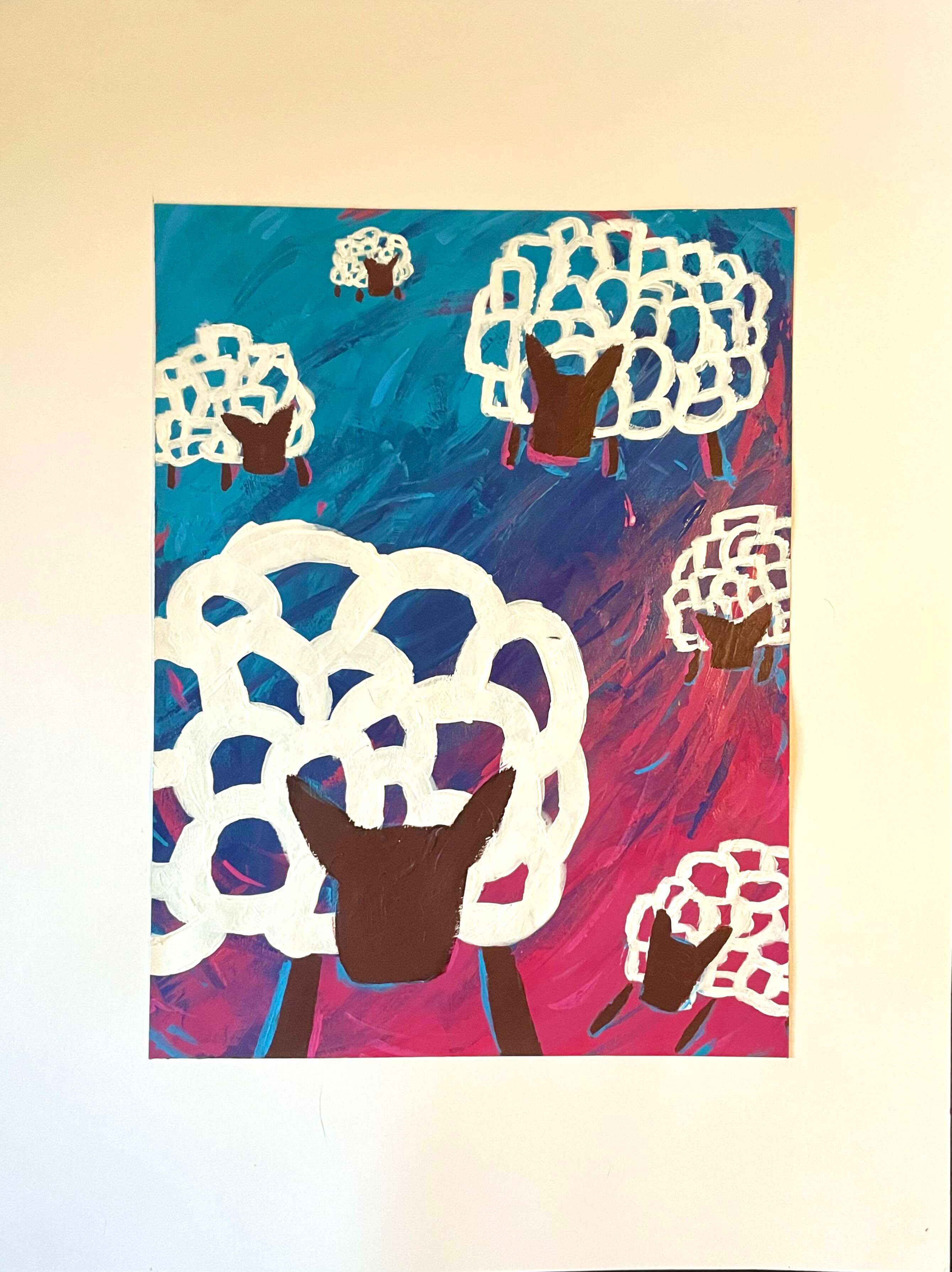 cool painting i made of sheeps