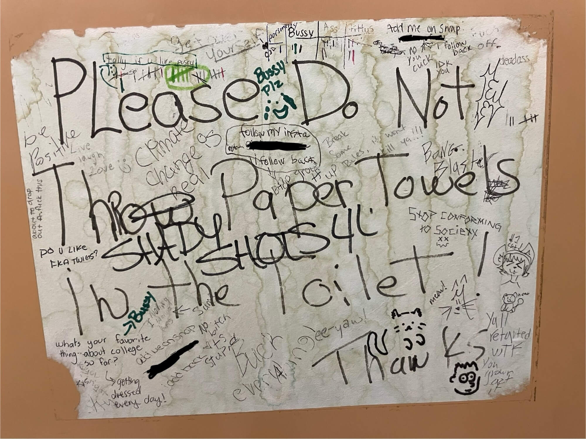 anonymous writings from the ladies room